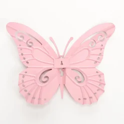Dekorative Wanddekoration "Schmetterling" 28 X 38 Cm Rosa