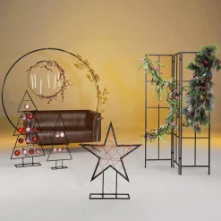 Dekoring Aus Metall, Schwarz 100 Cm Ø