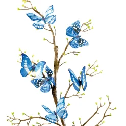 Deko-Schmetterlinge, 10 Cm, Blau, 6 Stück