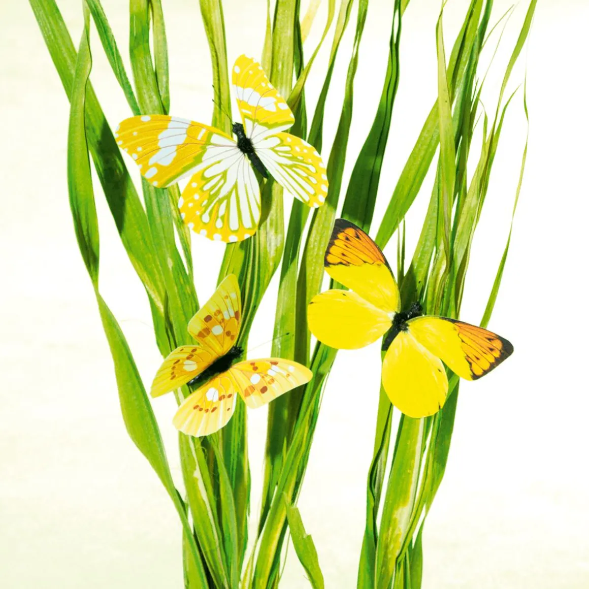 Deko-Schmetterlinge, 10 Cm, Gelb, 6 Stück