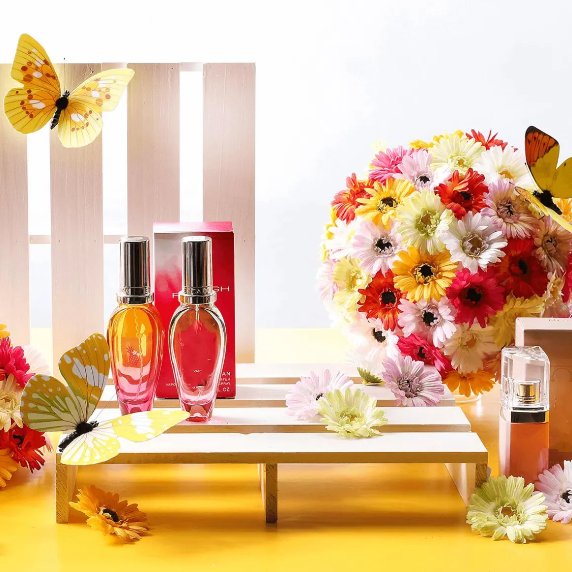 Deko-Schmetterlinge, 10 Cm, Gelb, 6 Stück