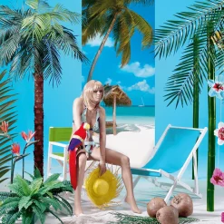 Deko-Strohhut Gelb, 40 Cm Ø