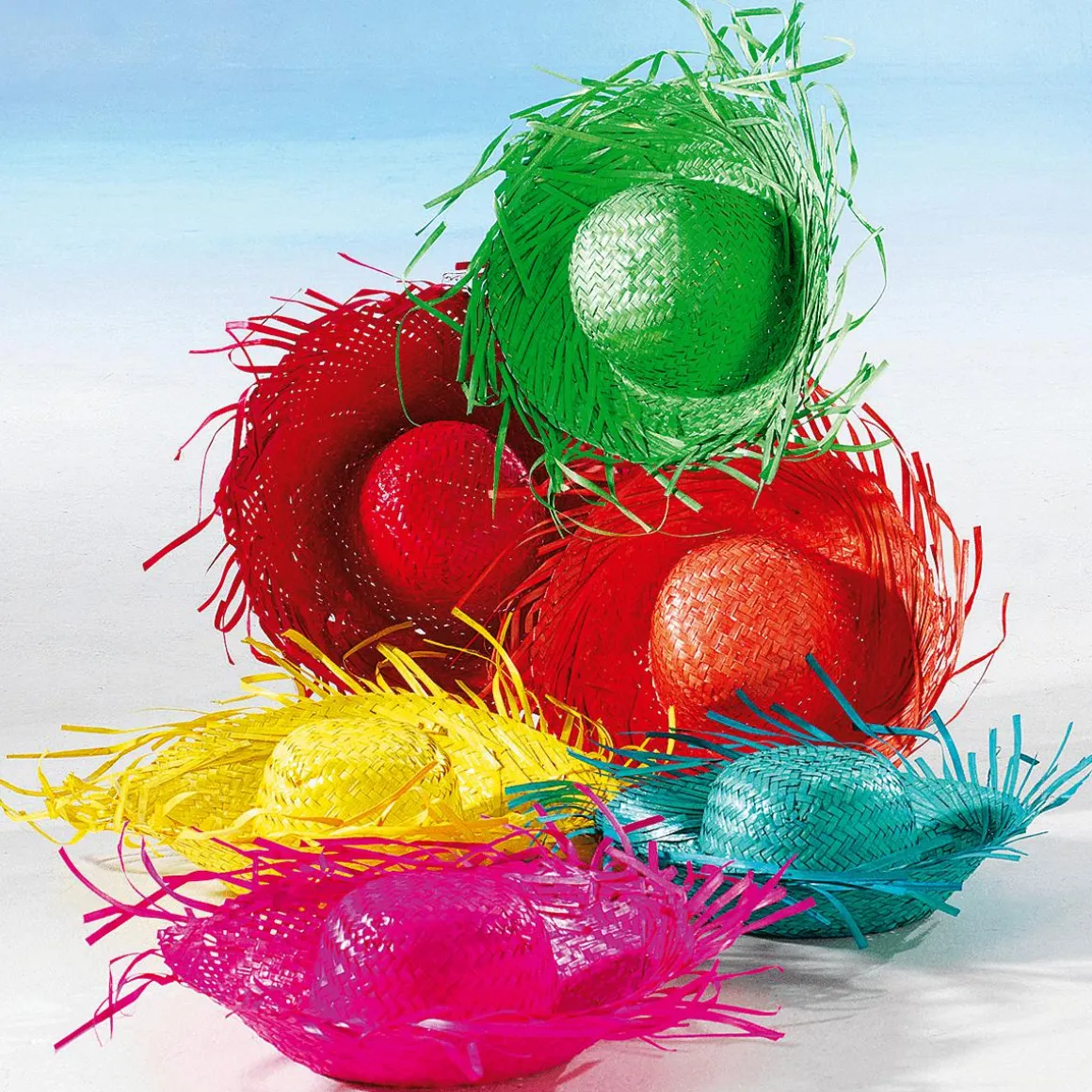 Deko-Strohhut Pink, 40 Cm Ø