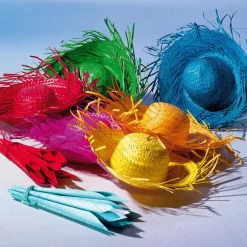 Deko-Strohhut, Rot, 40 Cm Ø