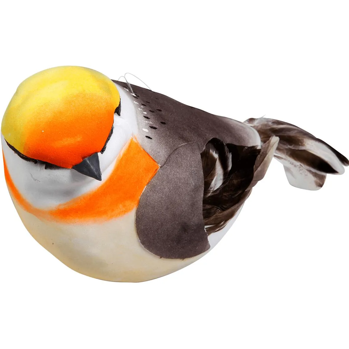 Dekovogel Grau Orange 19 Cm