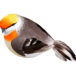 Dekovogel Grau Orange 19 Cm