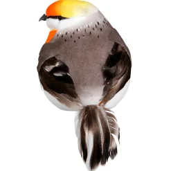 Dekovogel Grau Orange 19 Cm