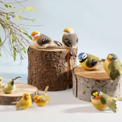 Dekovogel Grau Orange 19 Cm