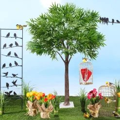 Dekovogel Grün-orange 19 Cm