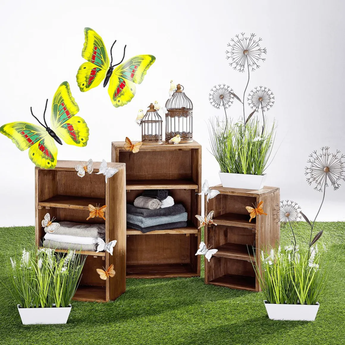 Deko-Vogelkäfige In Rost-Optik, 35 Cm