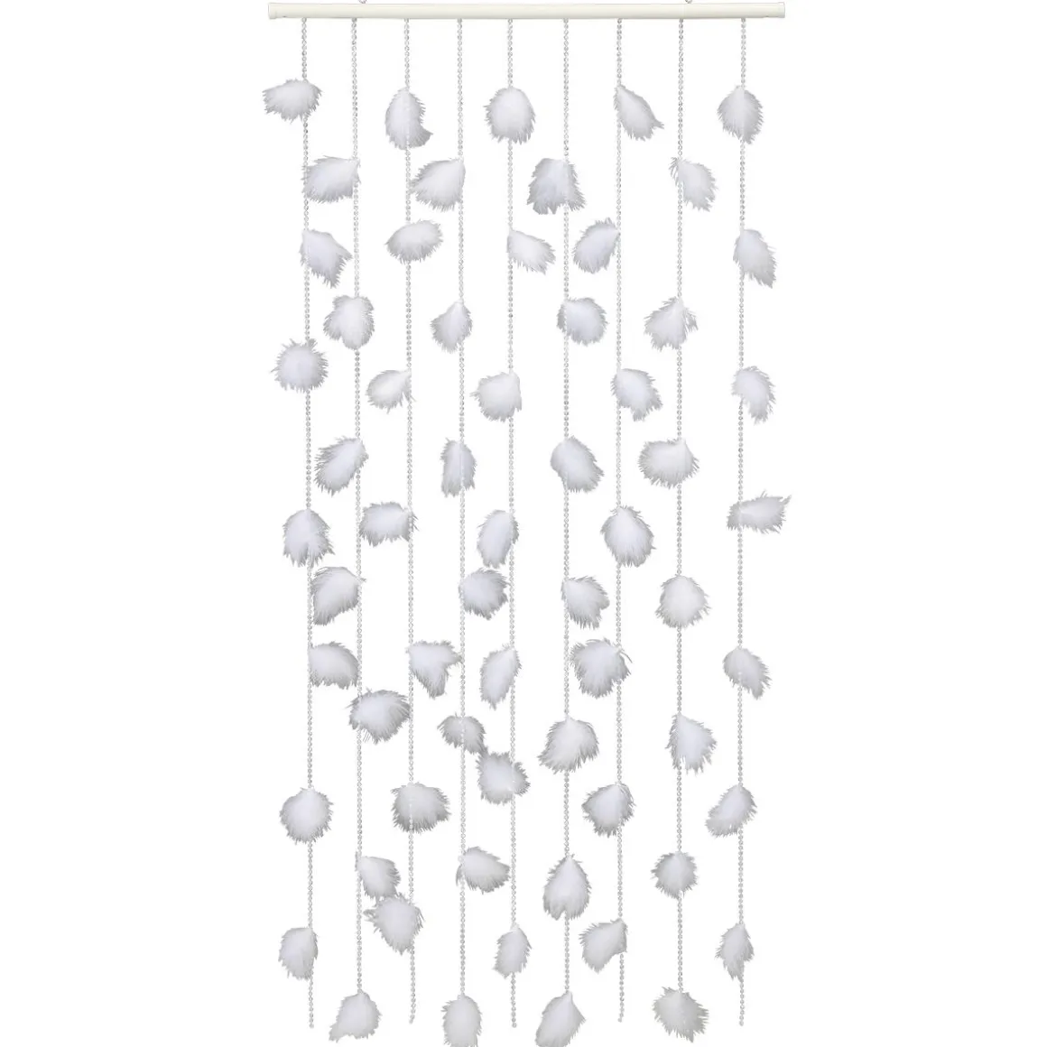 Dekovorhang Mit Federn, 190 X 90 Cm