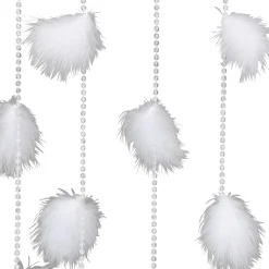 Dekovorhang Mit Federn, 190 X 90 Cm