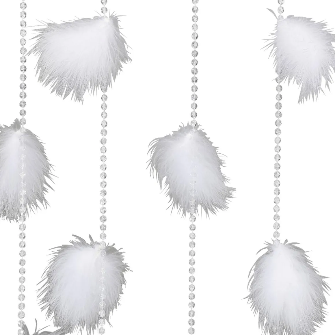 Dekovorhang Mit Federn, 190 X 90 Cm