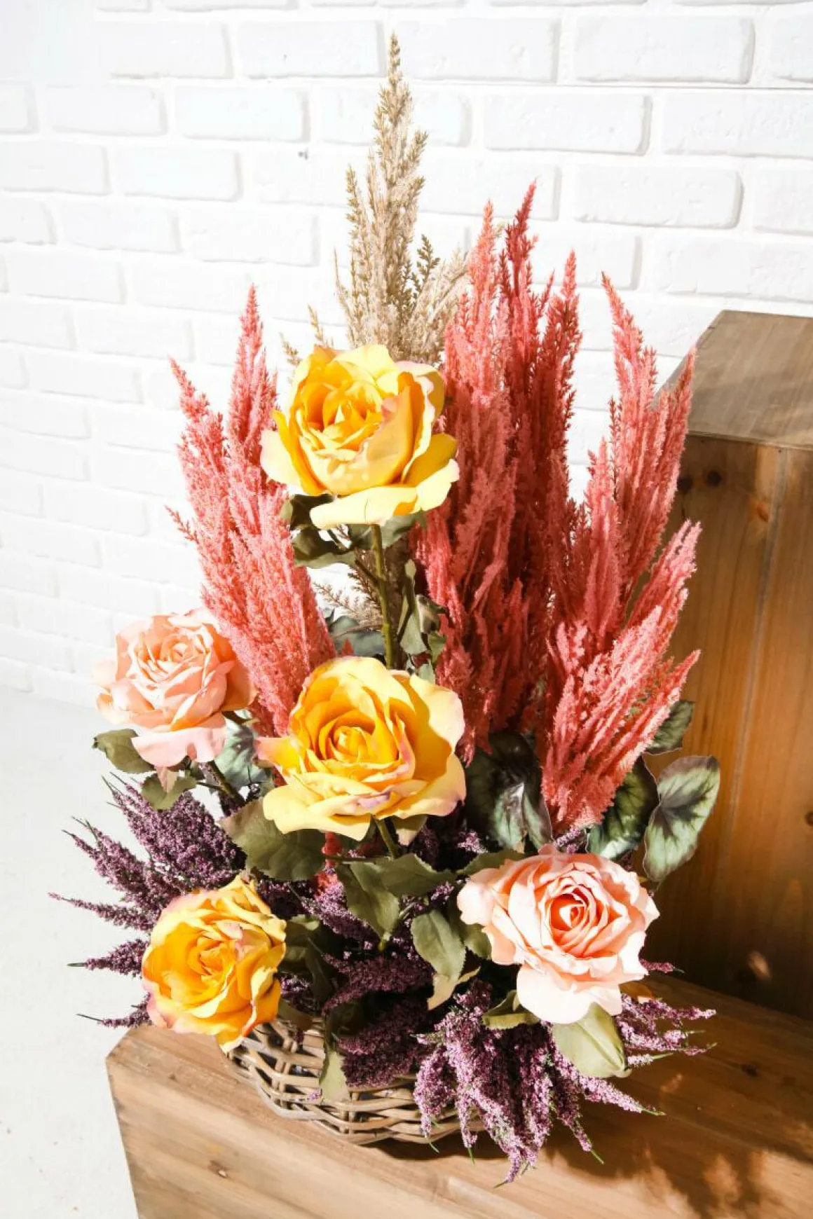 Dekozweig Schilfblüte, 94 Cm