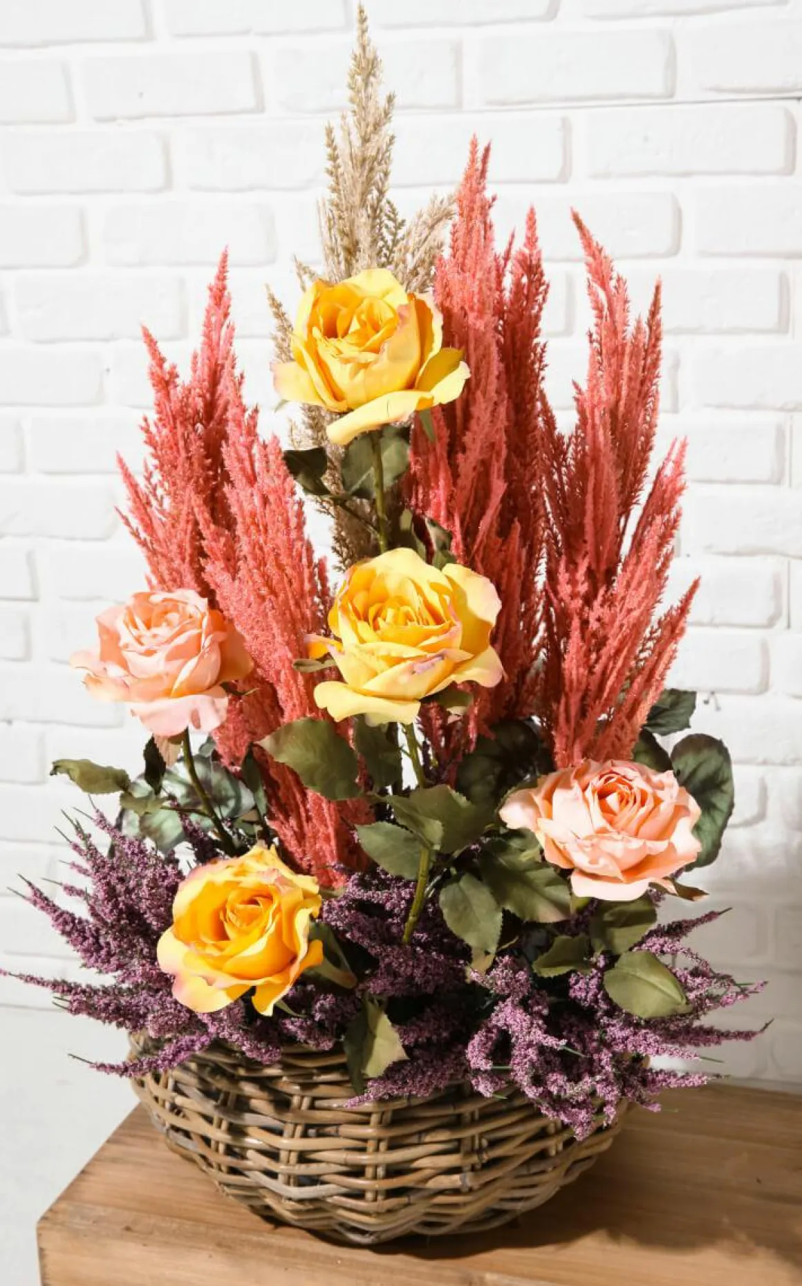 Dekozweig Schilfblüte, 94 Cm