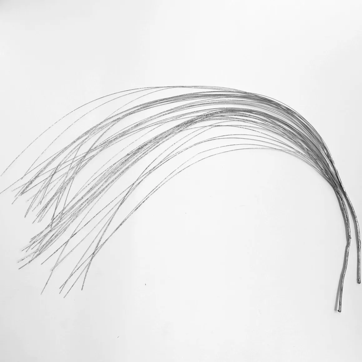 Dekozweig Silbergras, Pack á 2 Stück