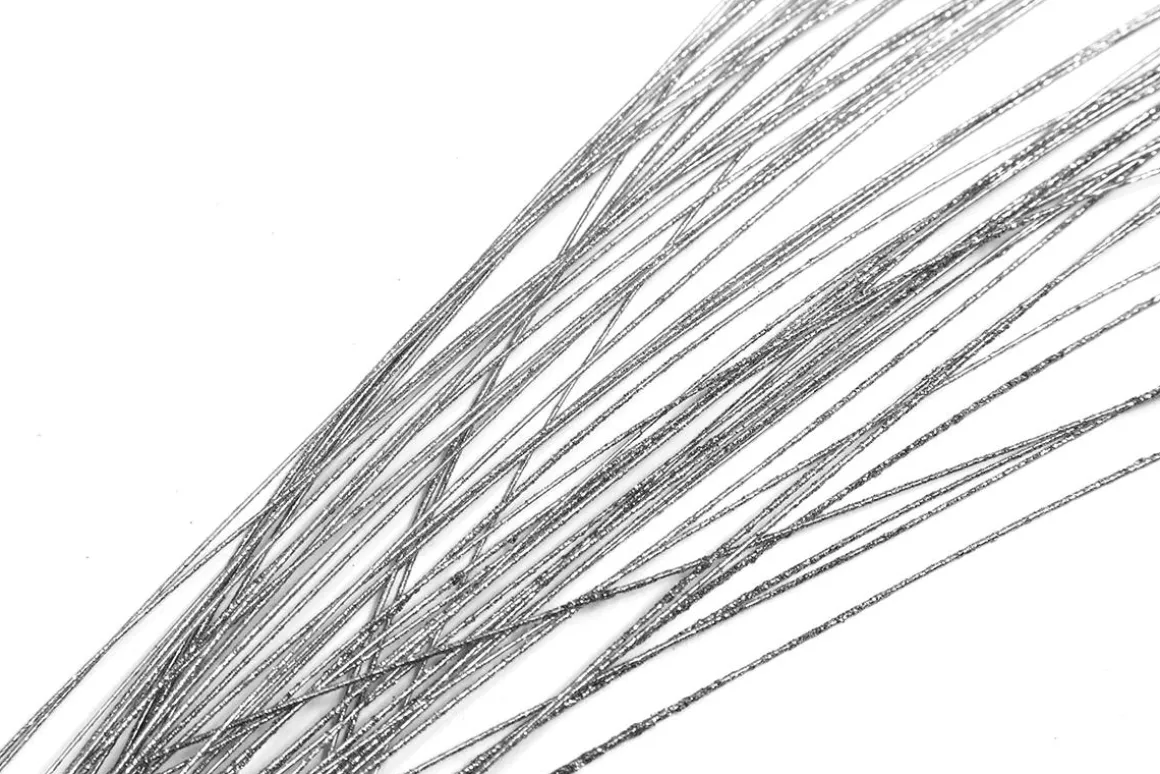 Dekozweig Silbergras, Pack á 2 Stück