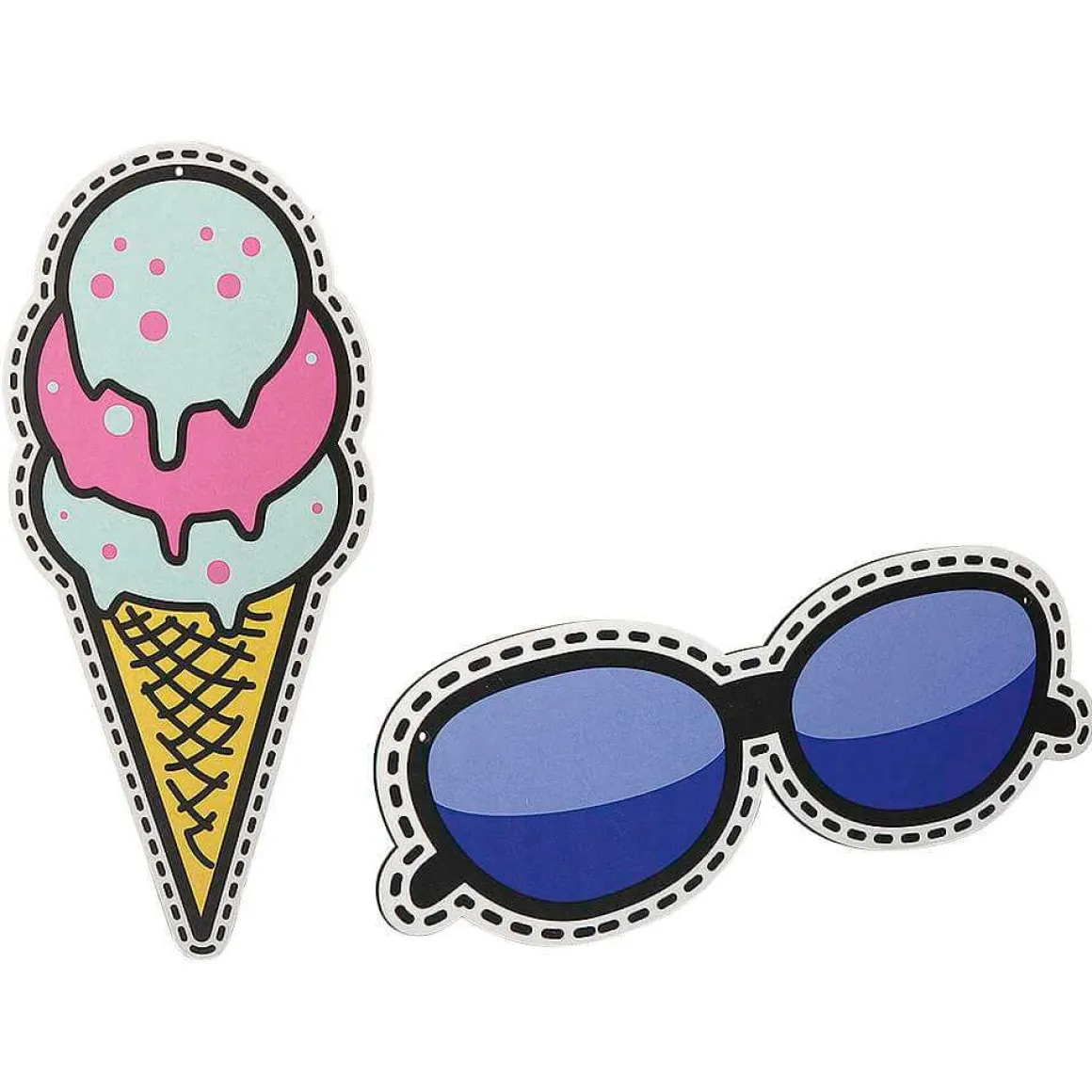 Display-Set Pop-Art "Eis Und Sonnenbrille"