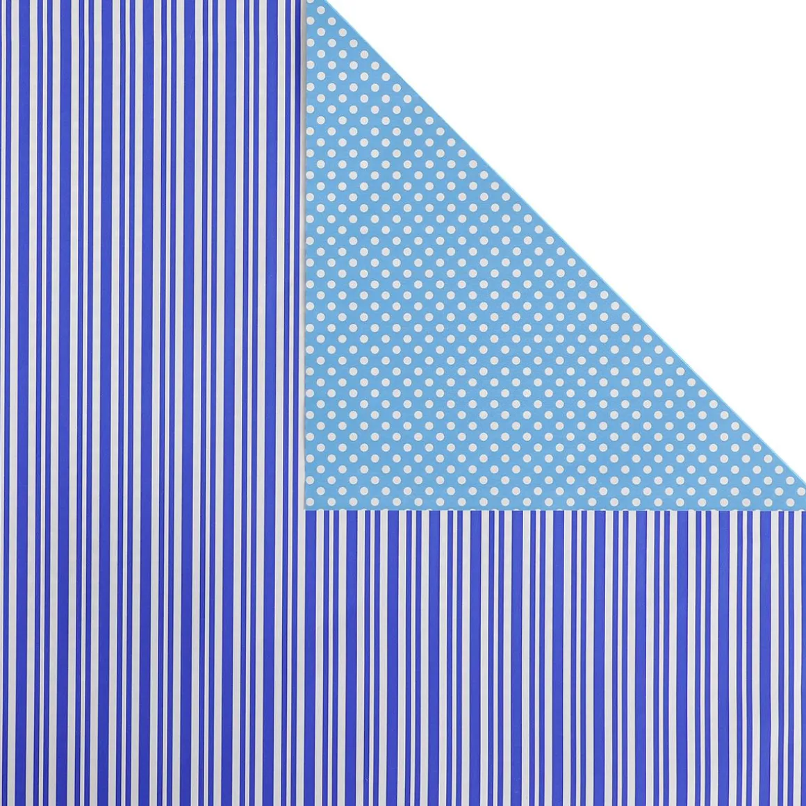 Doppelseitiges Geschenkpapier Gepunktet & Gestreift 50 M