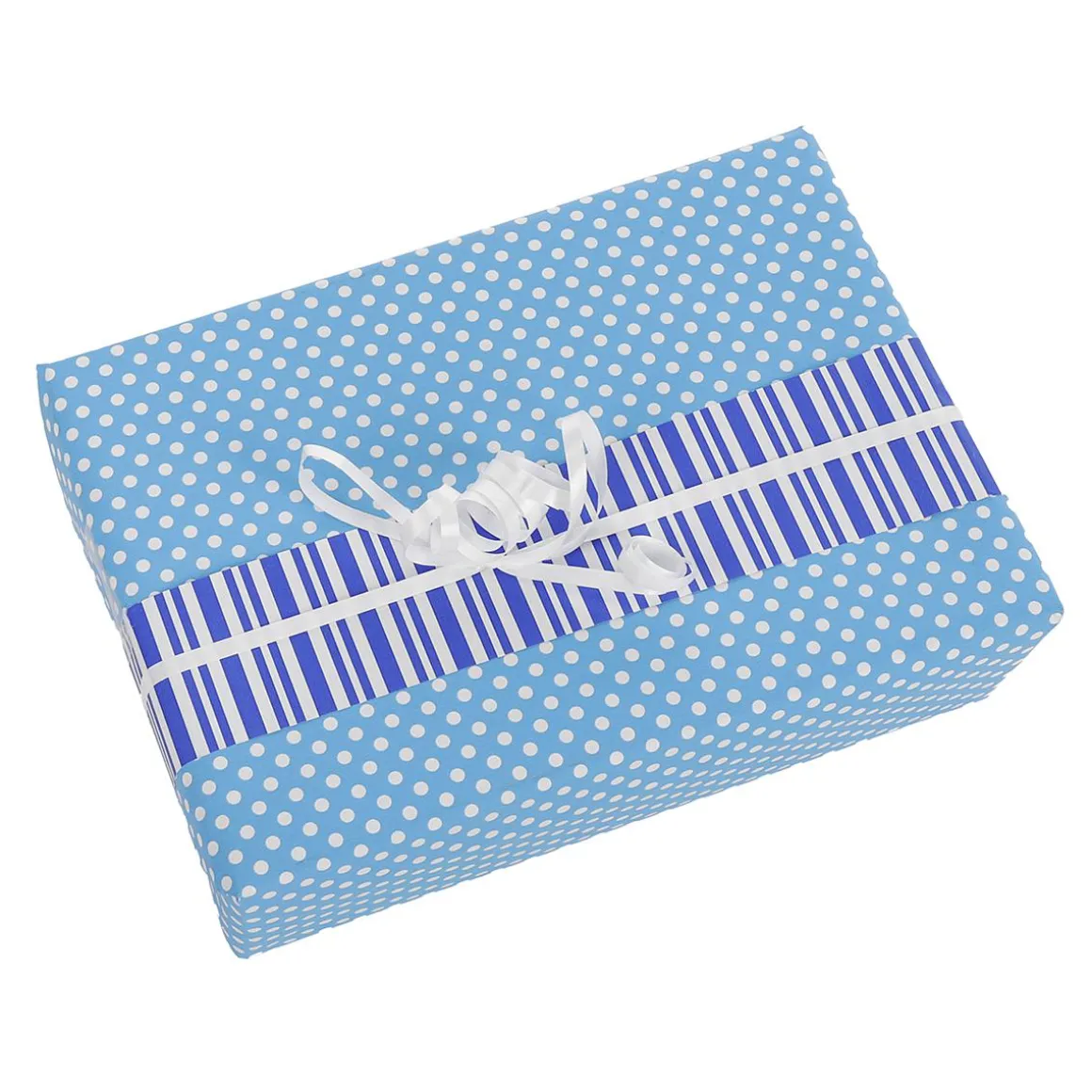 Doppelseitiges Geschenkpapier Gepunktet & Gestreift 50 M