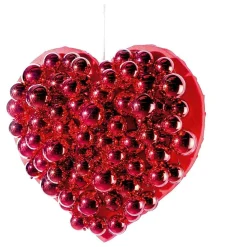 Dunkelrote, Glänzende Weihnachtskugeln Aus Schwer Entflammbarem Kunststoff, 6 Cm Ø – 24 Stück