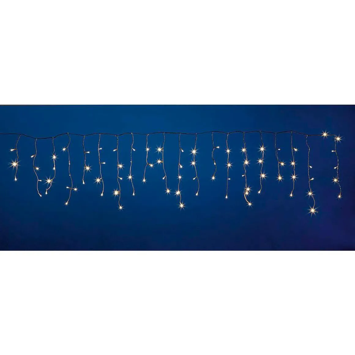 Eisregen-Lichterkette 24 V Für Den Innenbereich, Warme LED, Weißes PVC-Kabel, 200 X 100 Cm
