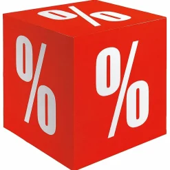 Faltwürfel "Prozent" 10 X 10 Cm