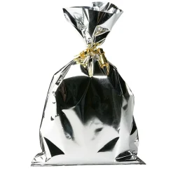 Geschenkbeutel, Glänzend, Silber, 20 X 35 Cm