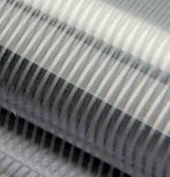 Geschenkfolie Streifen, Silber 120 M