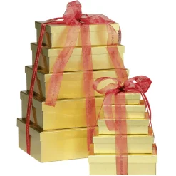 Geschenkkartonage, Gold, 10tlg.