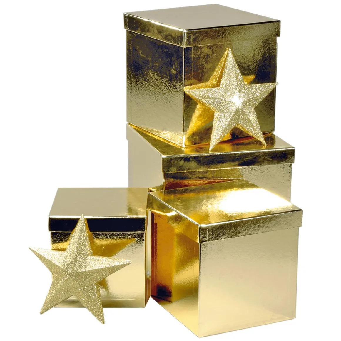 Geschenkkartonage, Gold, 4tlg.