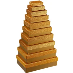 Geschenkkartonage Gold, 10tlg.