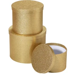 Geschenkkartonage Gold, 3tlg.