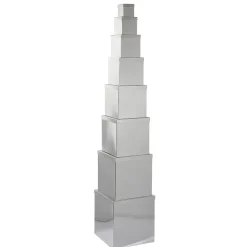 Geschenkkartonage Majestic Metallic, Silber, 8tlg.