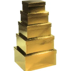 Geschenkkartonage Metallic, Gold, 5tlg.
