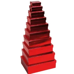 Geschenkkartonage, Rot, 10tlg.