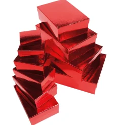 Geschenkkartonage, Rot, 10tlg.