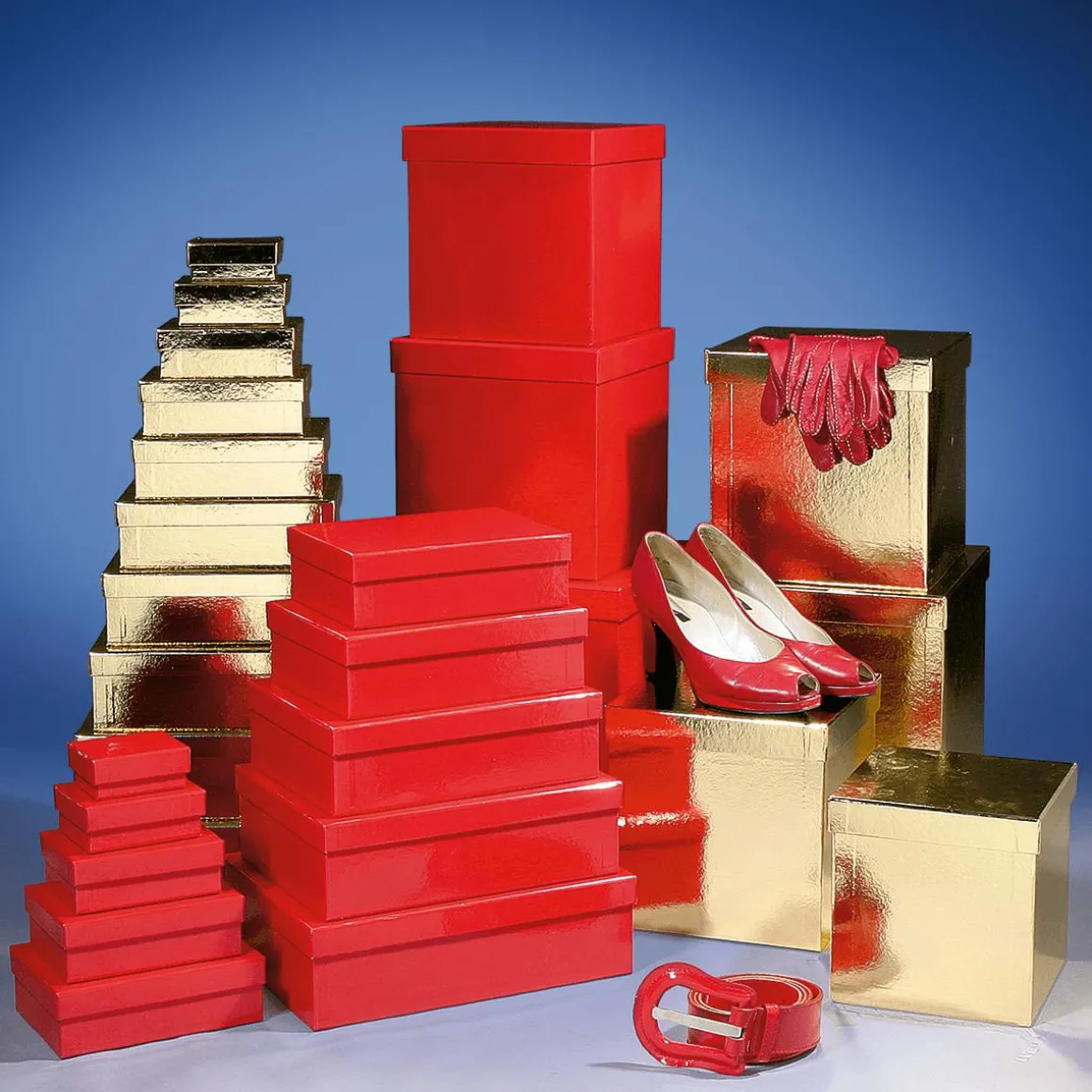 Geschenkkartonage, Rot, 10tlg.