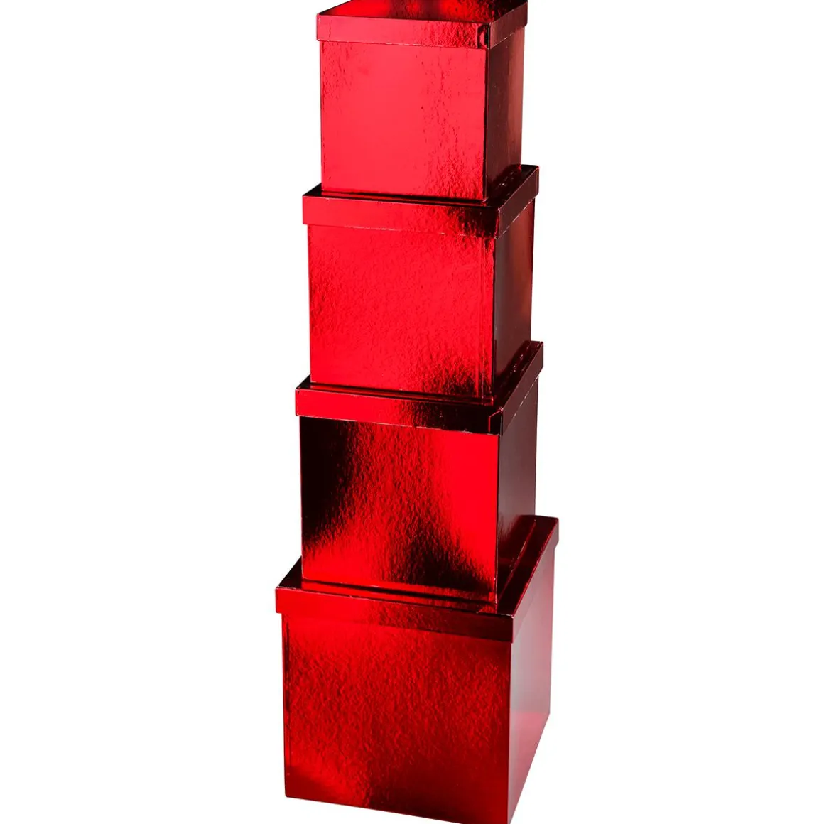 Geschenkkartonage, Rot, 4tlg.