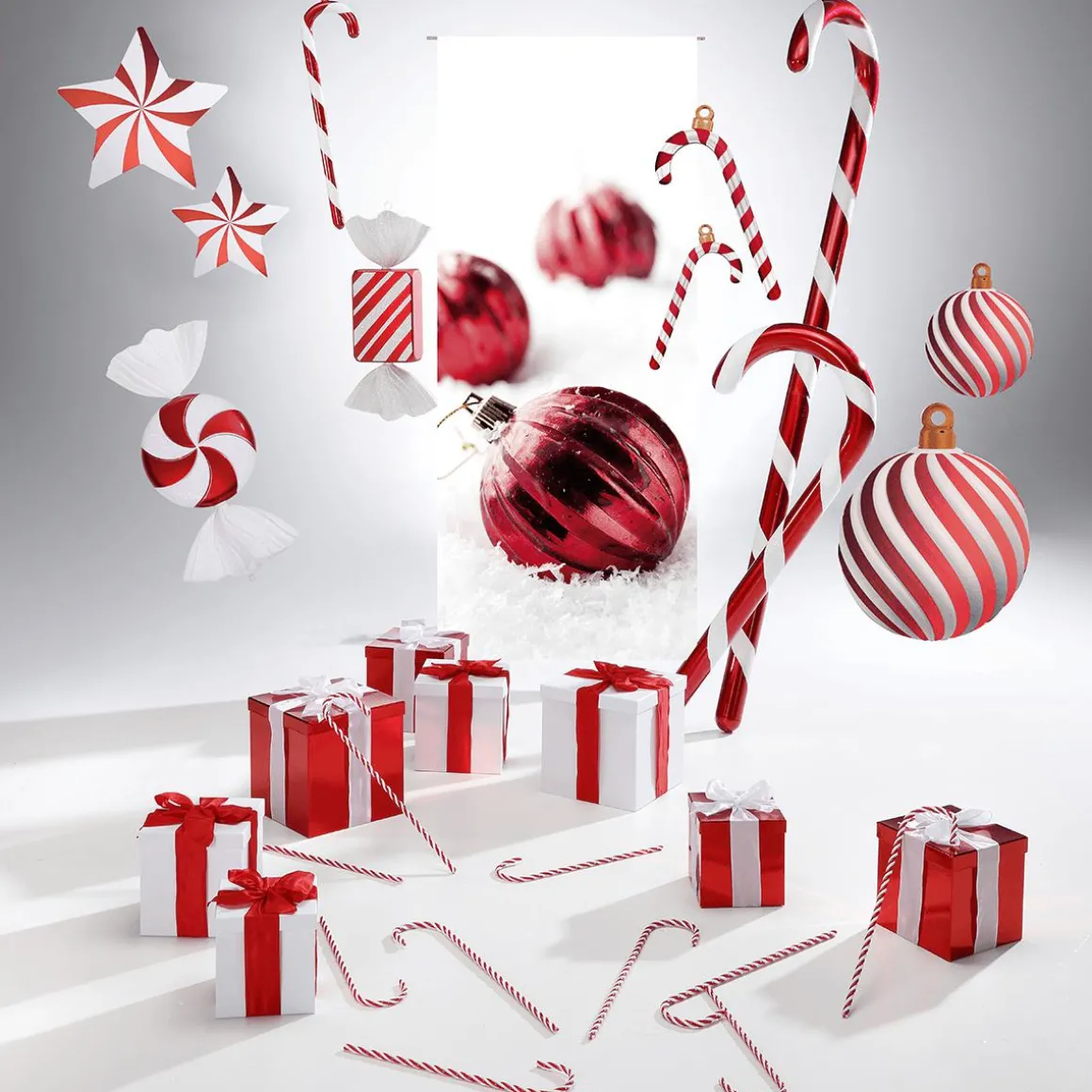 Geschenkkartonage, Rot, 4tlg.