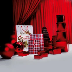 Geschenkkartonage, Rot, 4tlg.