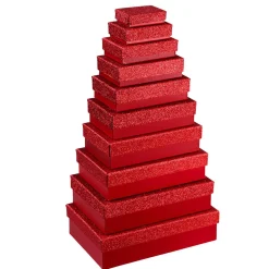 Geschenkkartonage Rot, 10tlg.