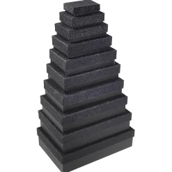 Geschenkkartonage Schwarz, 10tlg.