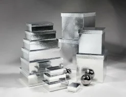 Geschenkkartonage, Silber, 4tlg.