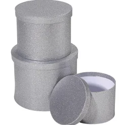 Geschenkkartonage Silber, 3tlg.