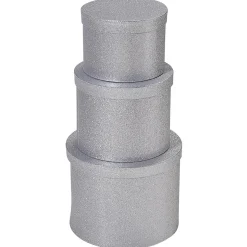 Geschenkkartonage Silber, 3tlg.