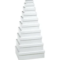 Geschenkkartonage, Weiß, 10tlg.