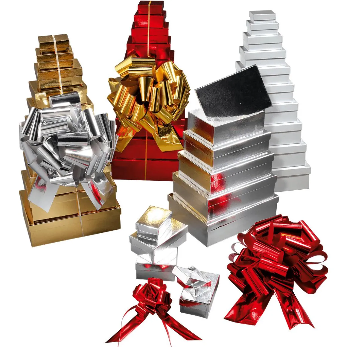 Geschenkkartonage, Weiß, 10tlg.