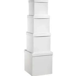 Geschenkkartonage, Weiß, 4tlg.