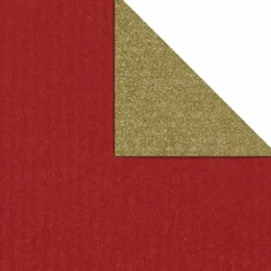 Geschenkpapier Bicolor Secare Rolle 50 Cm, 100 M, Rot Gold